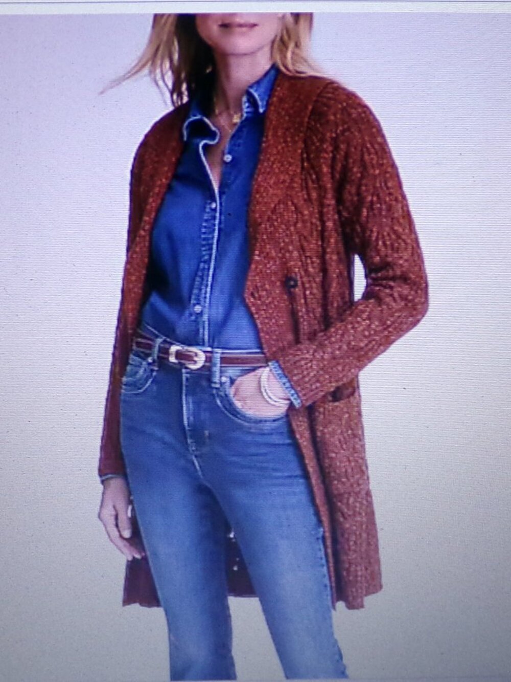 NWOT J. Jill Rust Color Long Cardigan Size XL